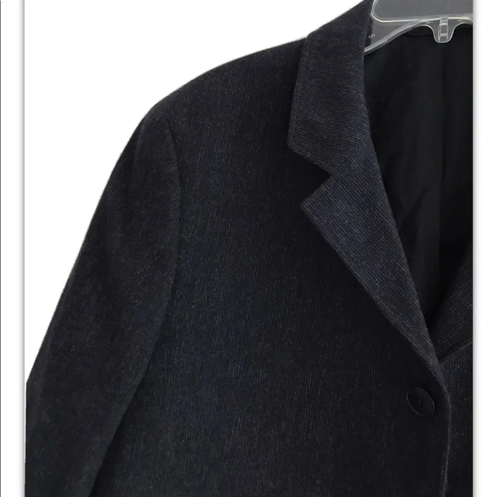 Agnes B | Wool Blend Suit Jacket Mens Size 54 Navy Blue Stripe Notch Lapel